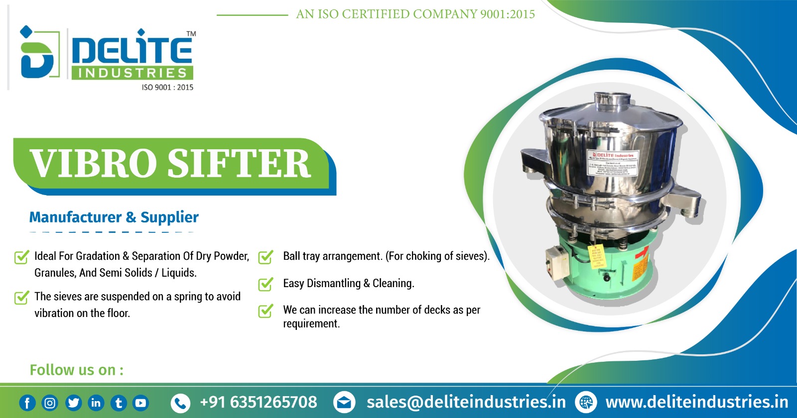 Vibro Sifter Manufacturer in Ahmedabad