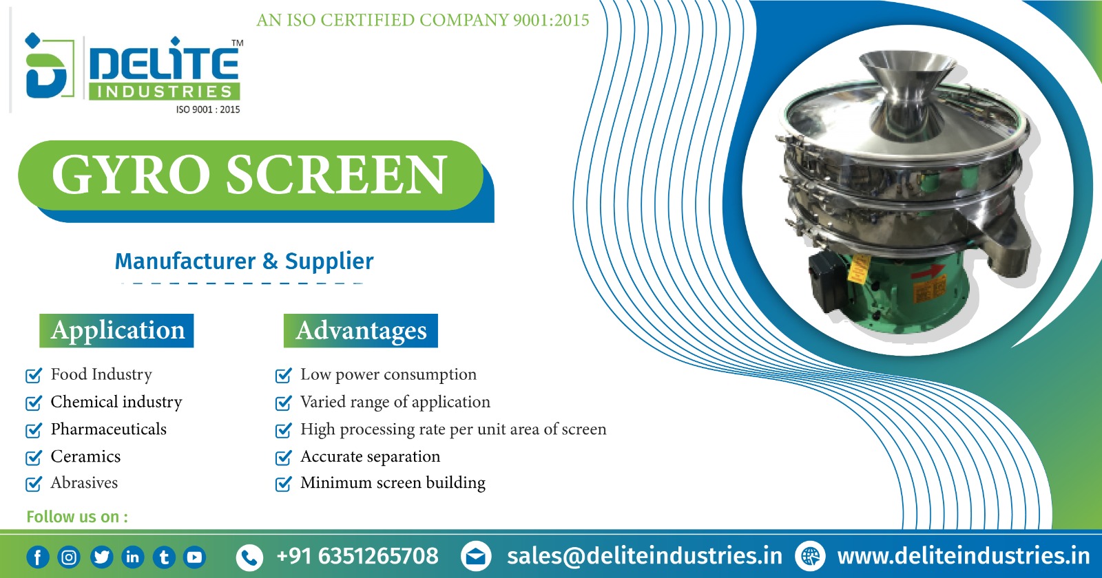 GYRO Screen Manufacturer in Ahmedabad